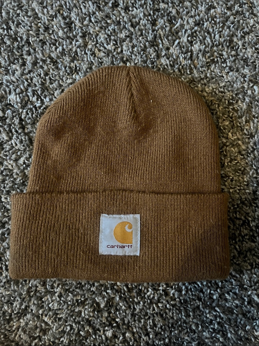 Carhartt Brown/Camel Folded Cuff Beanie